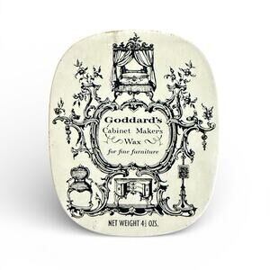 Vintage Goddard’s Cabinet Makers Furniture Wax Tin EMPTY Decor Made In England